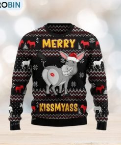 Donkey Merry Kissmyass Ugly Sweater
