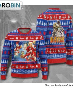 Dr Stone Members Anime 3D Printed Ugly Christmas Sweater