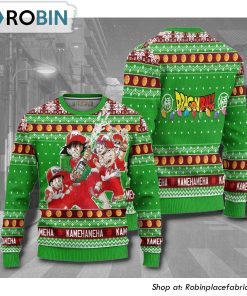 Dragon Ball Kamehameha Anime 3D Printed Ugly Christmas Sweater