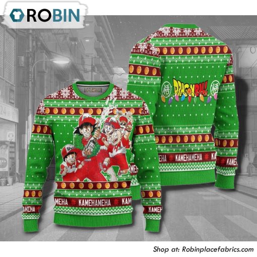 Dragon Ball Kamehameha Anime 3D Printed Ugly Christmas Sweater