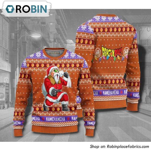 Dragon Ball Master Roshi Anime Christmas Ugly Sweater