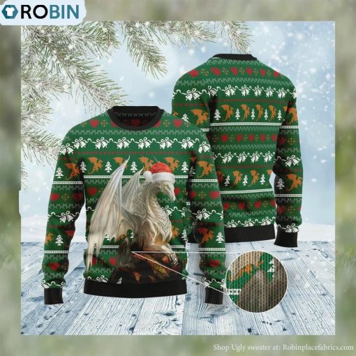 Dragon Nice Ugly Christmas Sweater