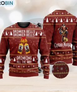 Drinker Bells Captain Morgan 3D All Over Printed Ugly Christmas Sweater Christmas Gift For Family