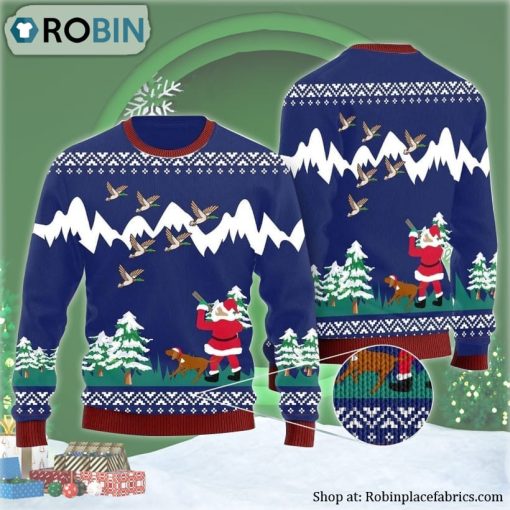 Duck Hunting On Christmas Night Ugly Christmas Sweater