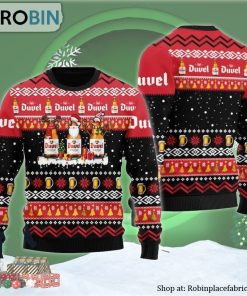 Duvel Beer Santa Reindeer Snowflake Ugly Christmas Sweater