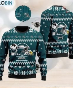 Eagles Football Cute The Snoopy Show Football Helmet Ugly Sweater