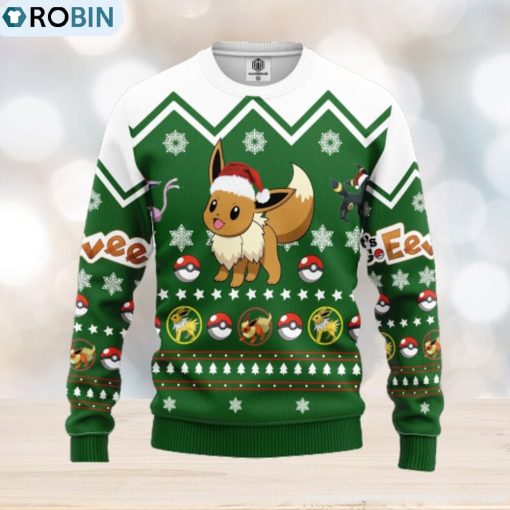 Eevee Pokemon Ugly Christmas Sweater For Men Women