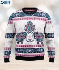 Elephant Mandala Ugly Sweater For Christmas