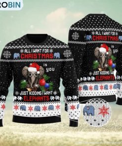 Elephant Ugly Christmas Sweater, Xmas Gift Men And Women