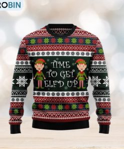 Elf Time Ugly Christmas Sweater Gift Men Women