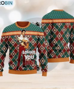 Elvis Presley Loving You 1957 Ugly Christmas Sweater 3D Gift Idea Christmas