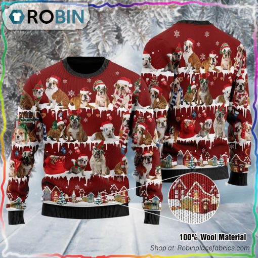 English Bulldog Ugly Christmas Sweater
