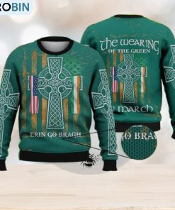 Erin Go Bragh 3D Ugly Sweater Christmas Gift Sweater, Irish Gift 3D Ugly Sweater Christmas Gift Sweater