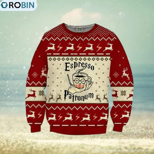 Espresso Patronum 3D Ugly Christmas Sweater For Men And Women