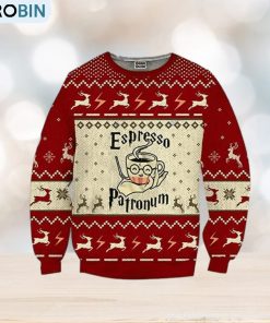 Espresso Patronum 3D Ugly Christmas Sweater For Men And Women