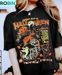 Every Day Is Halloween Shirt, Cute Spooky Season Halloween Tee Tops Crewneck