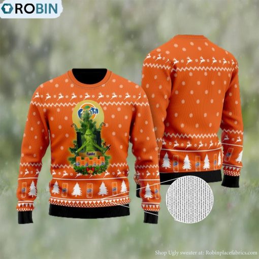 Fanta Grinch Snow Ugly Christmas Sweater