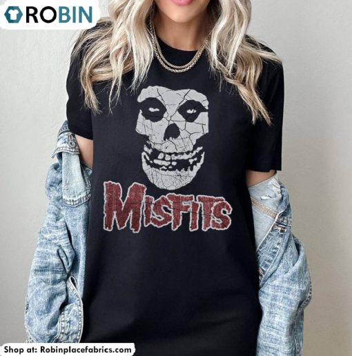 Fantastic Misfits Shirt, Vintage Aesthetic Distressed T Shirt Short Sleeve