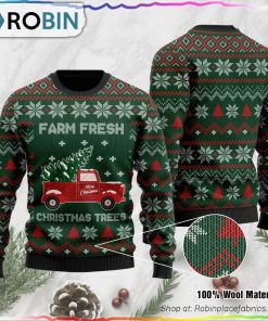 Farm Fresh Grinch Nurse Ugly Christmas Sweater
