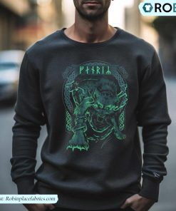 Fenrir Wolf Norse Futhark Runes Viking Green Shirt