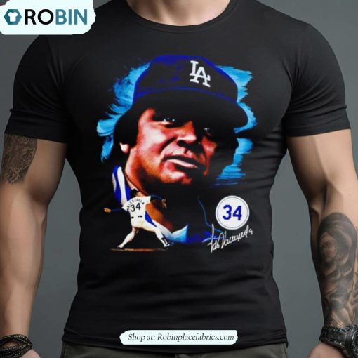 Fernando Valenzuela Los Angeles Dodgers Portrait Shirt