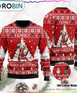 Ferret Ugly Christmas Sweater