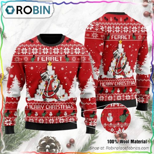 Ferret Ugly Christmas Sweater