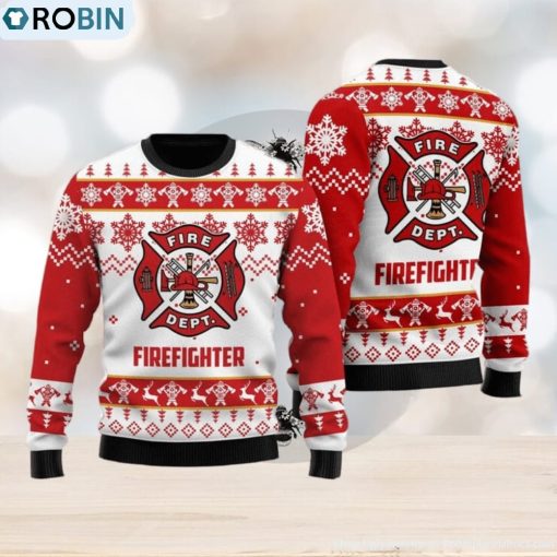 Fire Department Ugly Christmas Sweater, Xmas Gift Men And Women