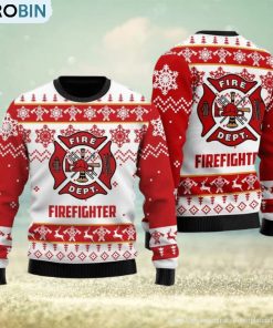 Fire Department Ugly Christmas Sweater, Xmas Gift Men And Women
