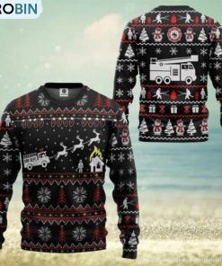 Firefighter FIRE DEPT SweaApparel Ugly Christmas Sweater Gift For Men Women