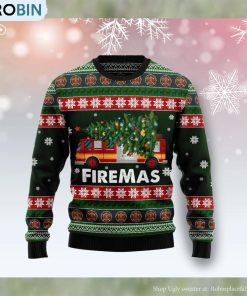 Firefighter Firemas Christmas Ugly Christmas Sweater Firefighter Firemas Christmas Ugly Christmas Sweater