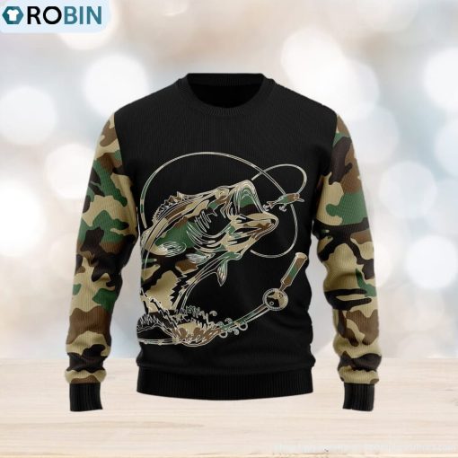 Fishing Dad Ugly Christmas Sweater Gift Men Women