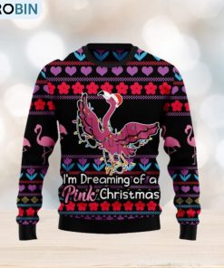 Flamingo Pink Ugly Christmas Sweater For Men And Women