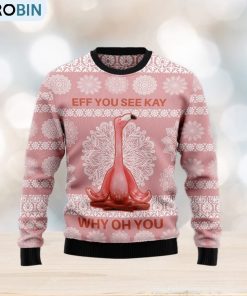 Flamingo Why Oh You Ugly Christmas Sweater Gift Men Women