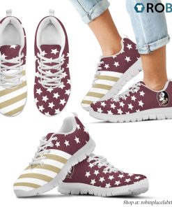 Florida State Seminoles America Flag Pattern Casual Breathable Running Shoes Florida State Seminoles America Flag Pattern Casual Breathable Running Shoes