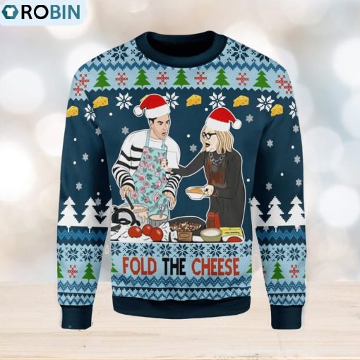 Fold The Cheese Ugly Christmas Sweater, Xmas Gift Men And Women