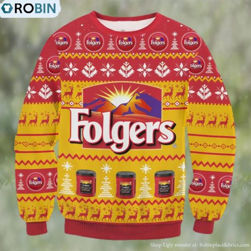 Folgers Coffee Ugly Christmas Sweater