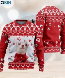 Footprint Cute Dog Ugly Christmas Sweater Knitted Gift For Men And Women Footprint Cute Dog Ugly Christmas Sweater Knitted Gift For Men And Women