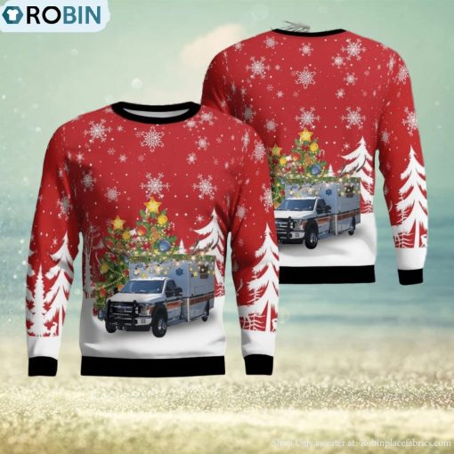 Fremont, Ohio, Sandusky County Ems Christmas Ugly Sweater 3D Gift For Men And Women