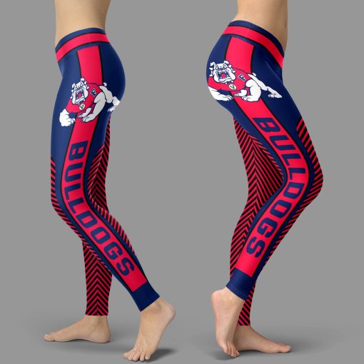 Fresno State Bulldogs Team High Waist Leggings for Women