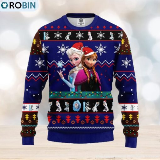 Frozen Ugly Christmas Sweater Blue Ideas For Men Women
