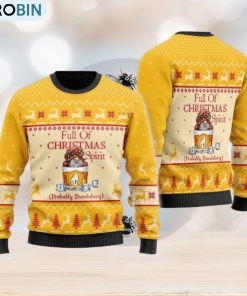 Full Of Christmas Spirit Probably Bundaberg Ugly Christmas Sweater
