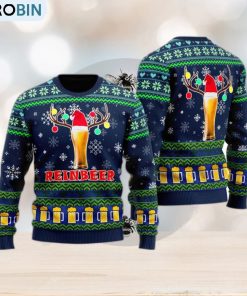 Funny Beer Lover Reindeer Christmas Ugly Sweater For Men Women