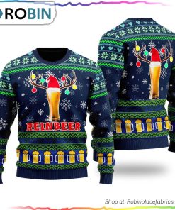 Funny Beer Lover Reindeer Christmas Ugly Sweater