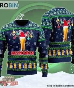 Funny Beer Lover Reindeer Ugly Christmas Sweater