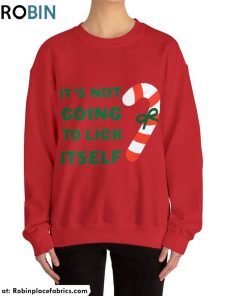 Funny Candy Cane Christmas Shirt, Unique Xmas Humor Long Sleeve Tee Tops