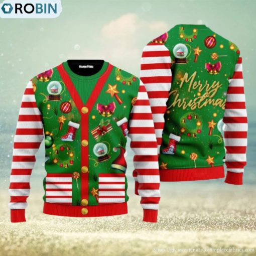 Funny Christmas Cardigan Style Ugly Christmas Sweater For Men And Women