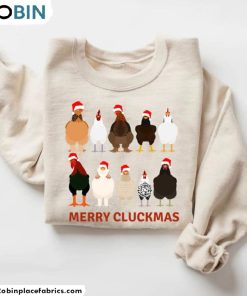 funny-christmas-chicken-shirt-merry-cluckmas-short-sleeve-crewneck-1