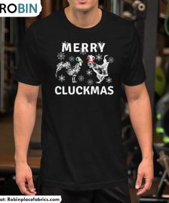 funny-christmas-chickens-shirt-merry-cluckmas-unisex-hoodie-short-sleeve-1