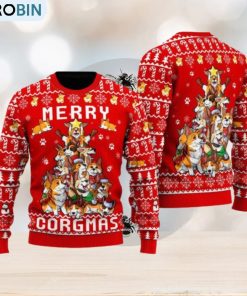 Funny Corgi Merry Corgmas Ugly Christmas Sweater For Men And Women Funny Corgi Merry Corgmas Ugly Christmas Sweater For Men And Women